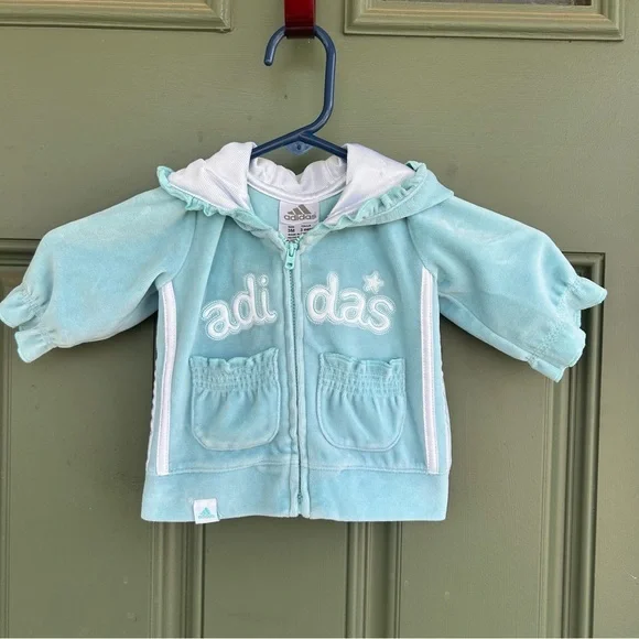 adidas | Jackets & Coats | Y2k Adidas Velour Track Suit Zip Jacket